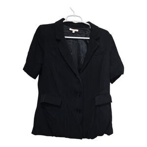 Skies Are Blue Black Short Sleeve Blazer Jacket M